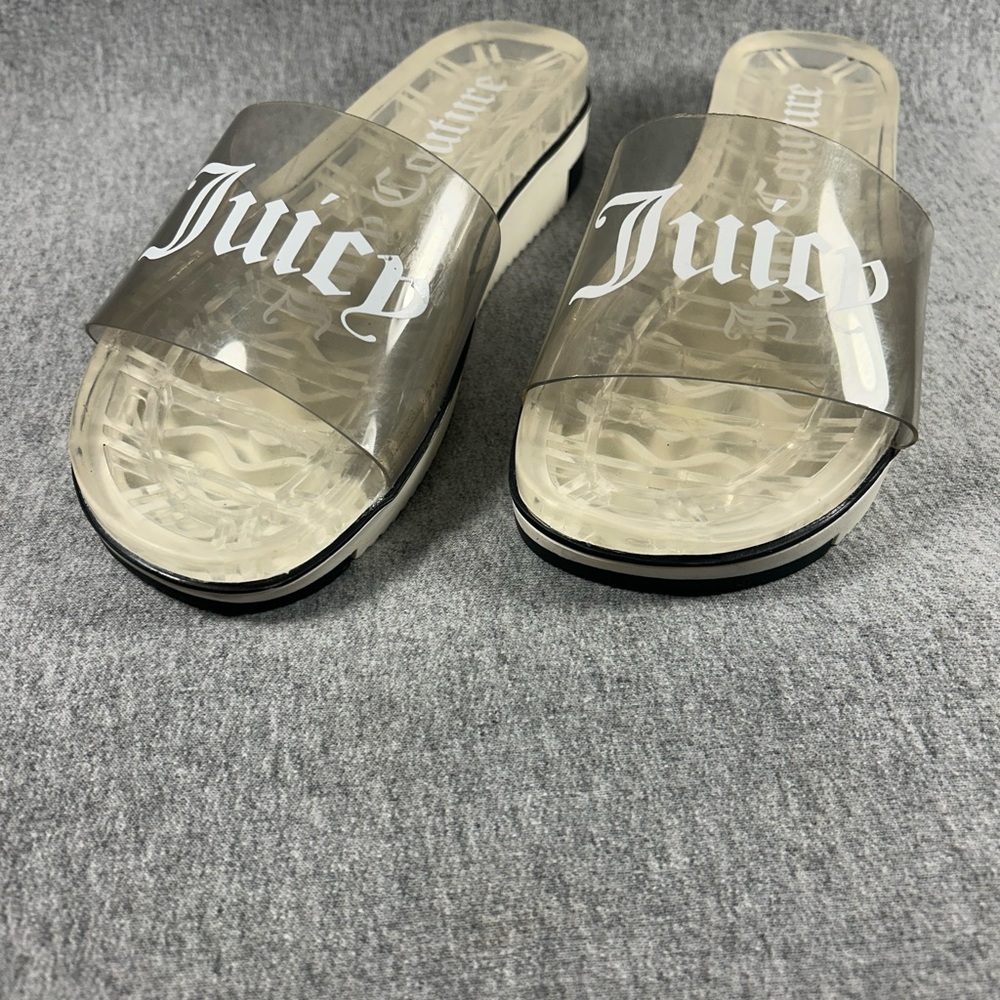 Y2K Juicy Couture Clear Logo Slide Sandal  WOMEN SIZE  6M .